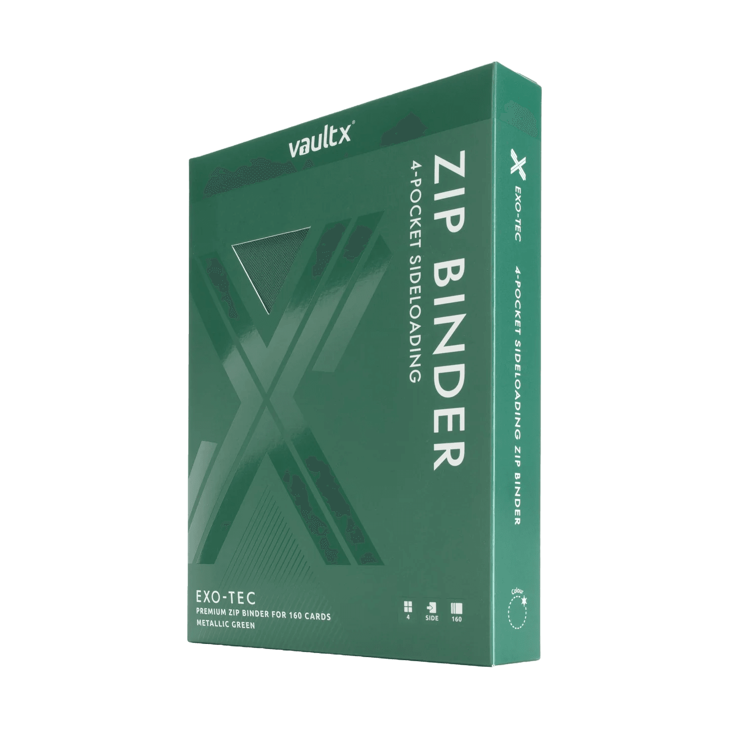 Vault X 4-Pocket Exo-Tec® Zip Binder - Green